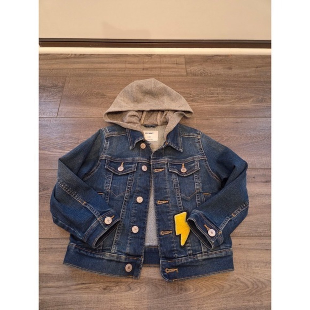 Old navy toddler‎ boy jean jacket custom iron maiden size 5t